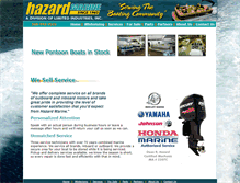 Tablet Screenshot of hazardmarine.com